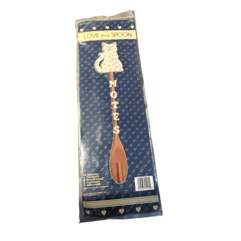 Vintage Love that spoon cat craft kit NIP