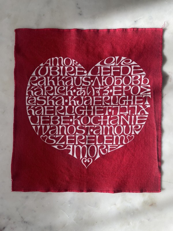 Alexander Girard International Heart Love textile Art MCM Herman Miller
