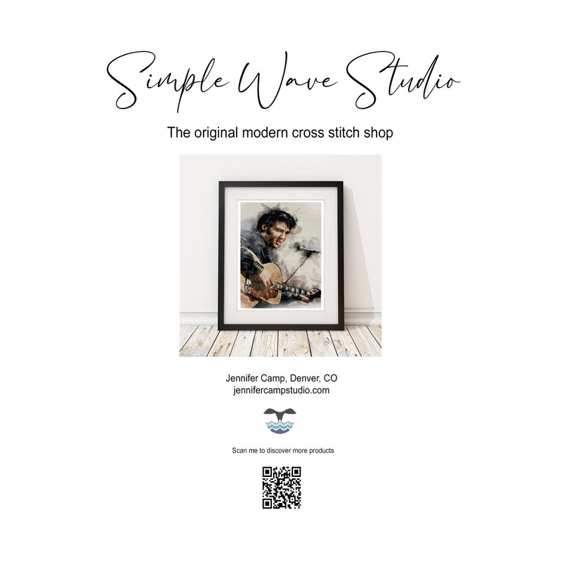 Elvis Presley Counted Cross Stitch Pattern Leaflet Chart