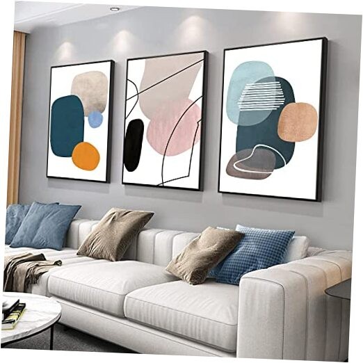 MPLONG Aesthetic Wall Art Large size 24″ x 32″ x 3 24″ X 32″ X 3 pieces orange