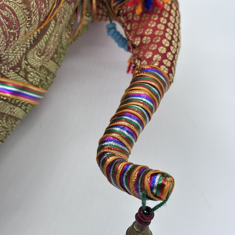 Rajasthani Indian Folk Art Colorful Fabric & Embellishments Large 16 In Elephant gallery