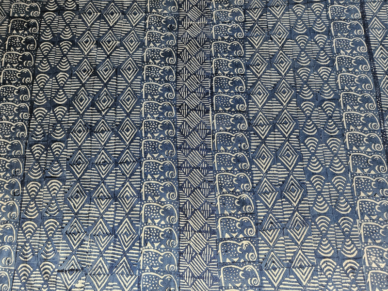 Blue Elephants Wall Art/Bedspread/Table Cloth/BATIK- 59"x79"-Hand Made-Zimbabwe