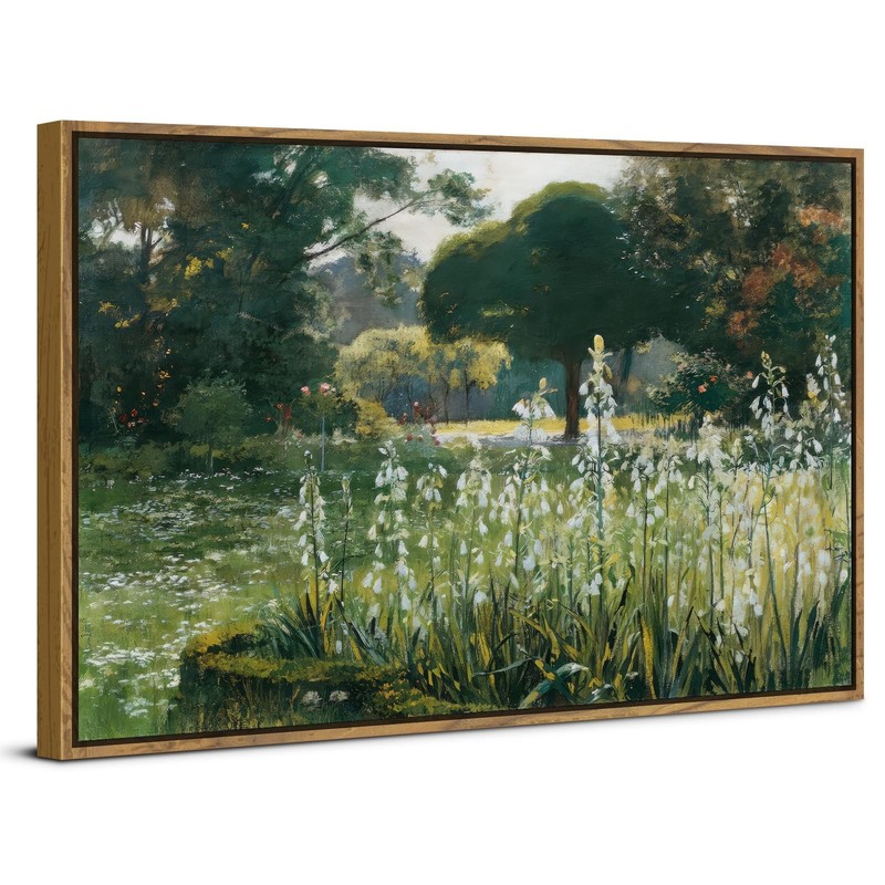 Sunshine Forest Wall Art Vintage Framed Wall Decor Forest Landscape Picture C…