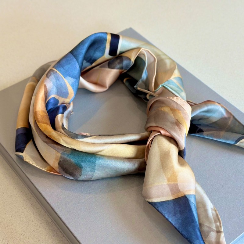 100% Silk Square Scarf – Agate (73 X 73 cm, 29 X 29 inches)
