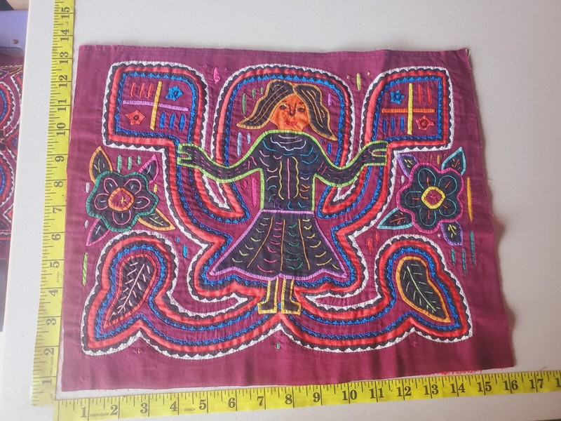 kuna panel mola textile unframed style from Panama original 2271