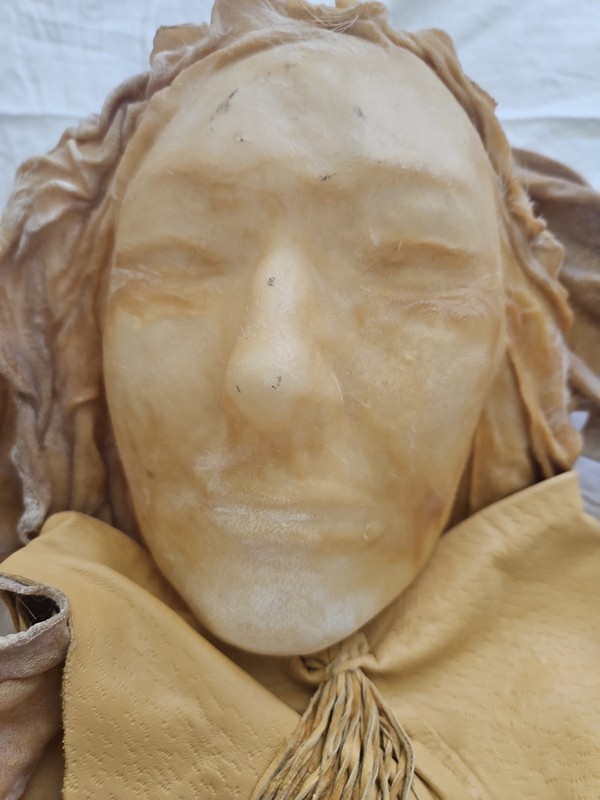 Leather Wall Art- Womens Face Native American Old 22x18in gallery