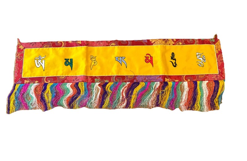 7” - 7.5” tall x 35” wide Tibetan Horizontal Door Banner
