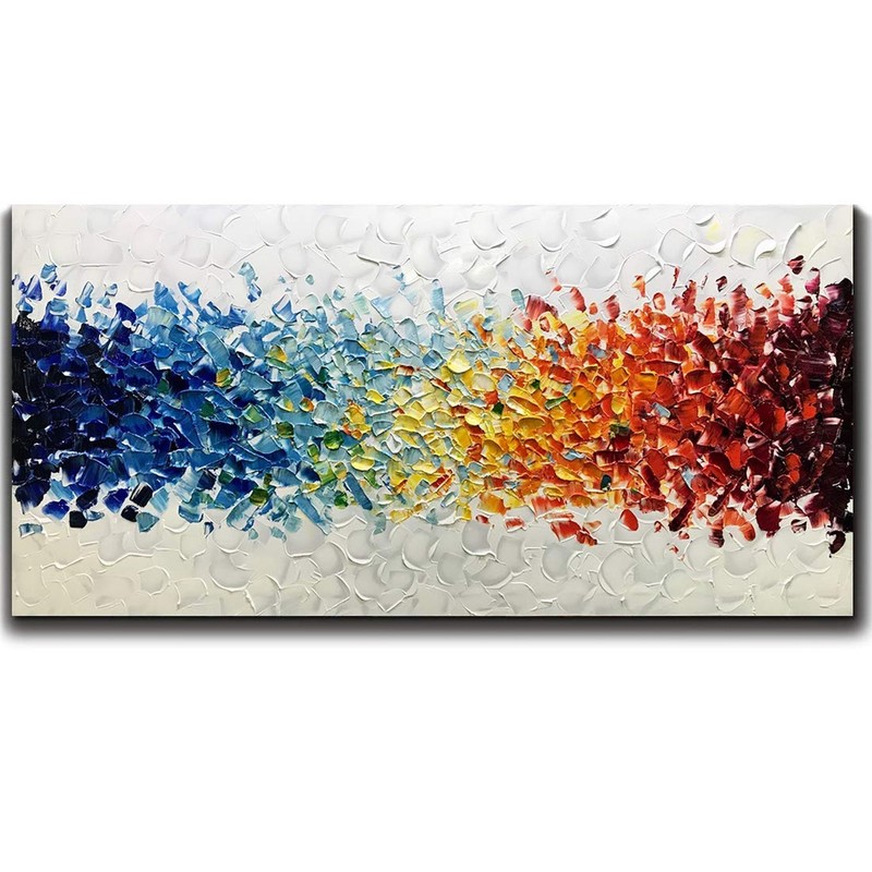 AMEI Art Paintings,30X60 Inch Colorful Hand-Painted Wall Art On Canvas Textur...