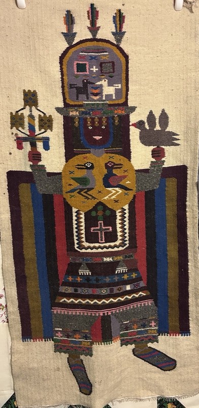Wool Tapestry From Ecuador 2’ X 4’