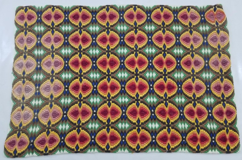 Vintage Italian Bargello Needlepoint Wool Panel 89x59cms