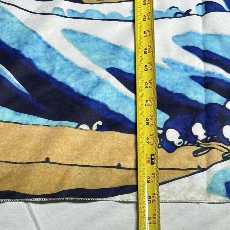 Fabric HOKUSAI The Great Wave 56x50” Museum Wall Art Hanging Japanese Mt Fuji gallery