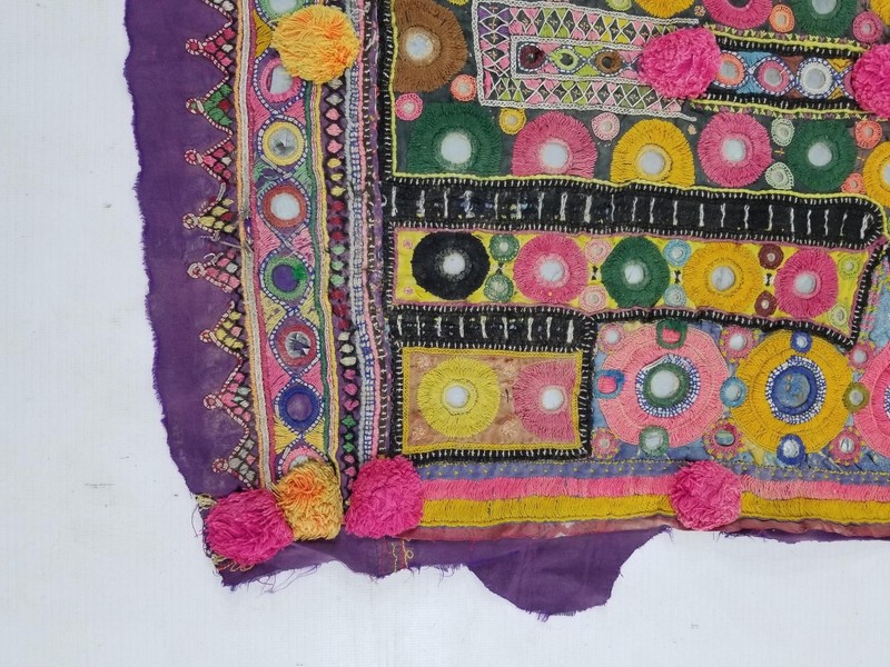 Vintage Traditional Kuchi Banjara Embroidered Neck Panel 55x46cms gallery