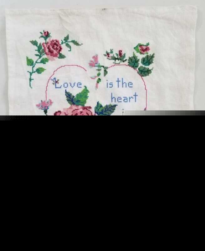 Vintage Traditional Needlepoint Multicolor Floral Panel 46x37cm