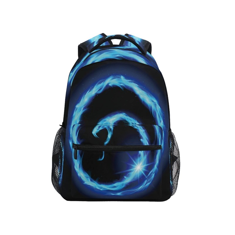 STAYTOP Boy Girl Students School Bookbag, Blue Snake Pattern Waterp... Fast Ship