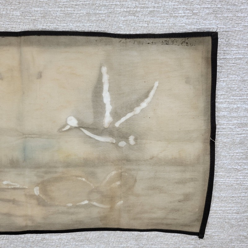 VTG West African Tapestry Hand Dyed Ducks in Flight Cotton Mudcloth Rustic Art gallery