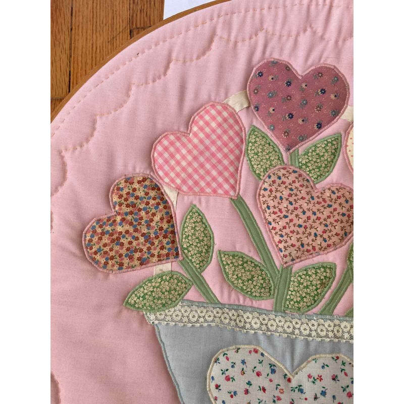 18” Large Embroidered Quilted Wall Hanging gallery