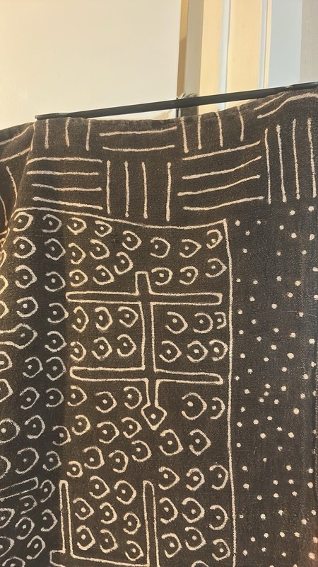 Bògòlanfini Black Mudcloth Textile Mali 66.5 X 43 Inches