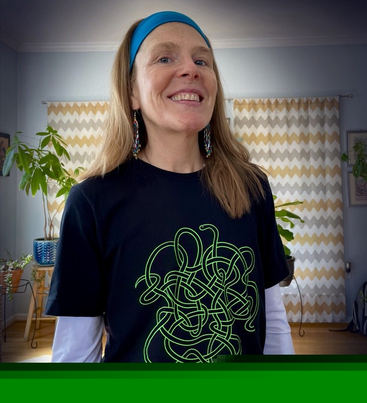 Celtic snake silk screen printed T Shirt By lauraclaire66