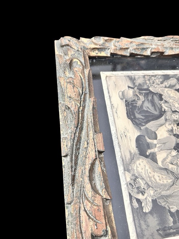 2 VTG Woven Silk Pictures Art Work Neyret Freres Grandparents Garden Framed READ gallery