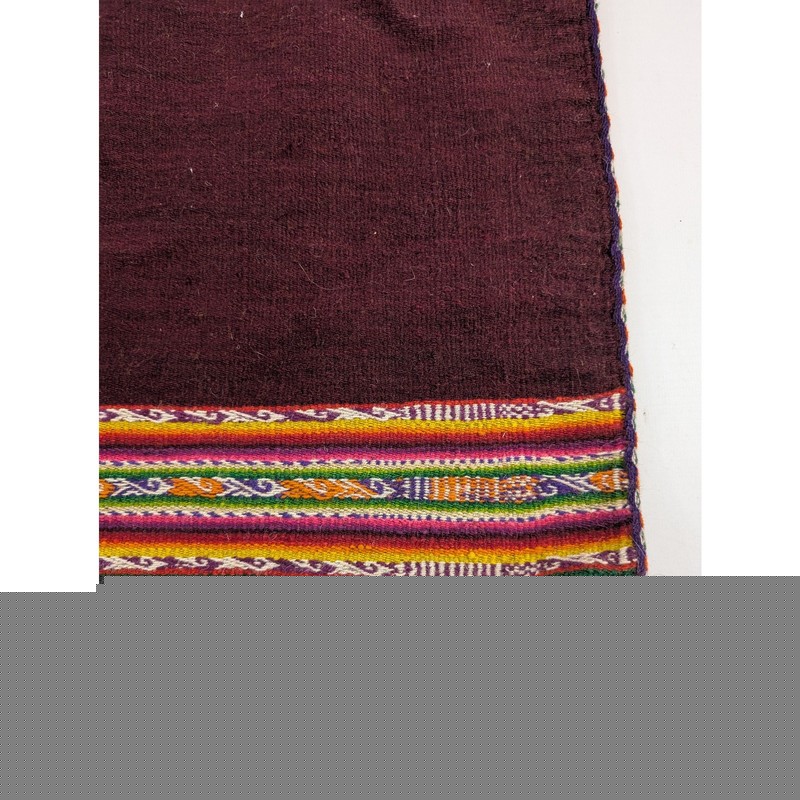 Vintage Traditional Bolivian Aguayo Handwoven Wool Textile 44x44in gallery