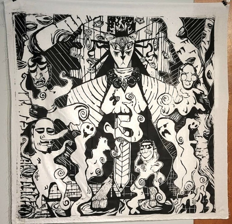4 Foot By 4 Foot Original Print – Inspired By Junji Ito & Japanese Mythology