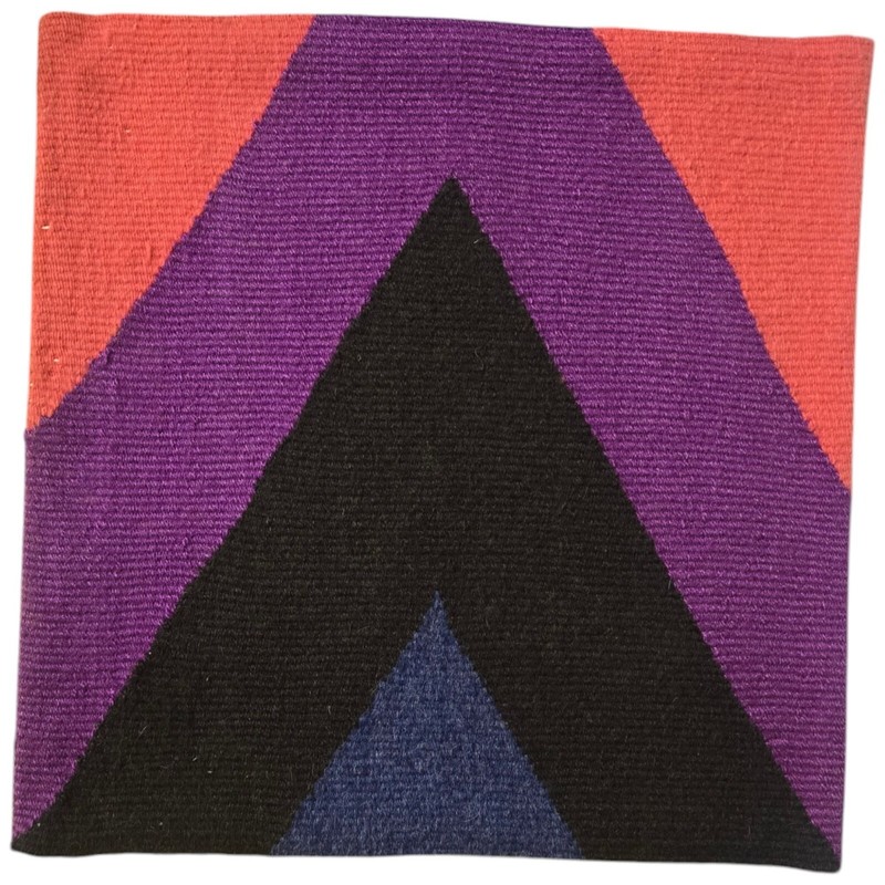 Purple Pink Black Chevron Weaving Textile Wall Hanging Decor Handwoven Geometric gallery