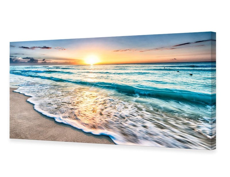 Baisuart S02275 Canvas Prints Wall Art Beach Sunset Ocean Waves Nature Pictur…
