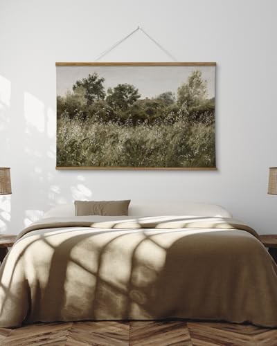 Extra Large Vintage Framed Wall Art, 36x54 Inch Farmhouse Retro Meadow gallery
