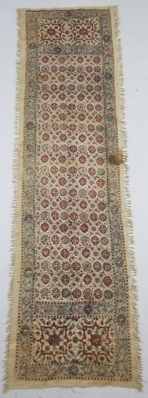 Vintage Traditional Printed Kalmakari Style Textile Runner 167x46cm