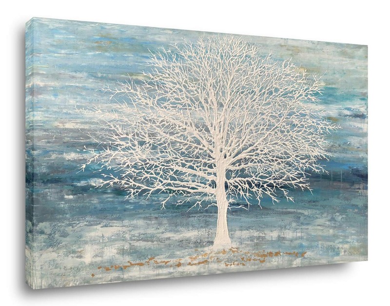 Yihui Arts Abstract Landscape Canvas Art Hand Painted 3D Tree Paintings with ...