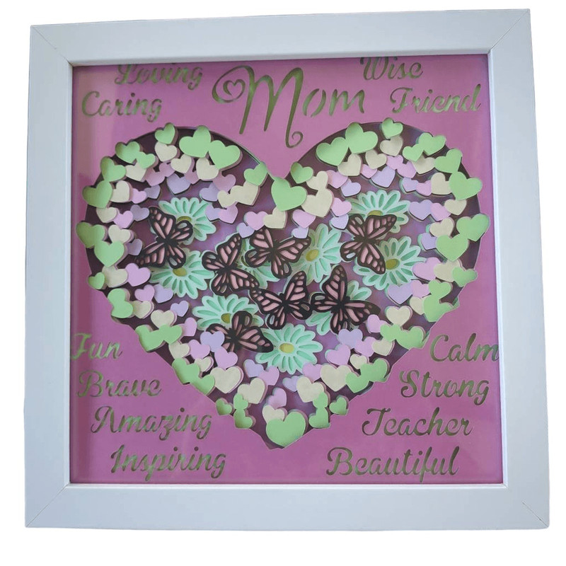 Mother’s Day 3D cut layered Picture. Size 8X8