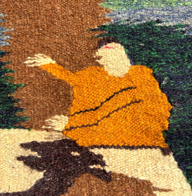 Egyptian Tree of Life Wool Tapestry in Tradition of Ramses Wissa Wassef Workshop gallery