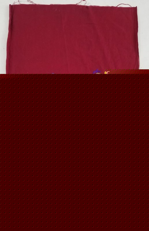 Vintage Traditional Suzani Style Embroidered Maroon Textile Panel 35×22 inches