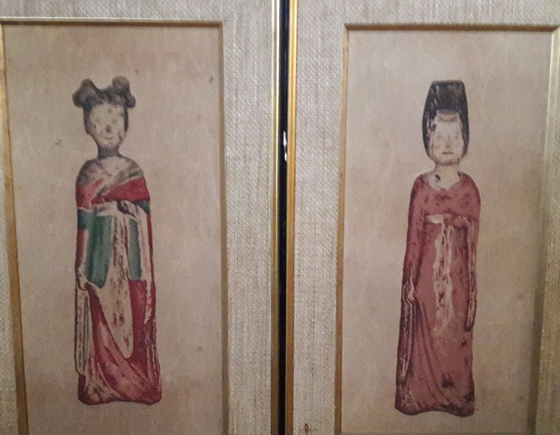Pair of Batik Framed Artworks-Dyed Fabric on Wood-Taiwan 18.5 x 30