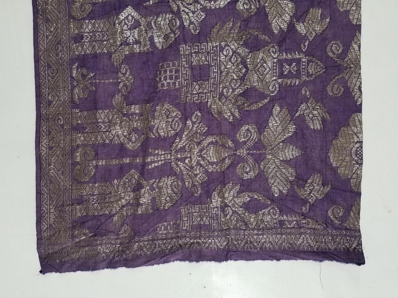 Antique Balinese kampuh Songket Metallic Embroidered Cloth 153x49cms gallery