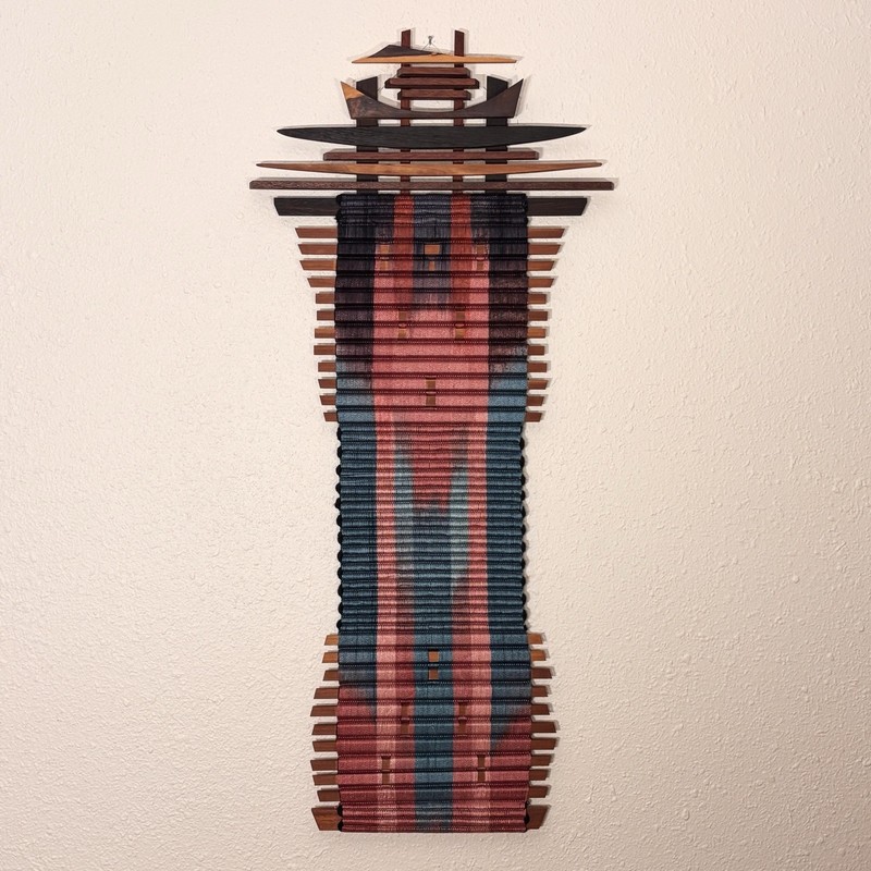 RARE John Gunther Ripsmatta Textile Art Tapestry Weaving Wall Hanging Wood Wool