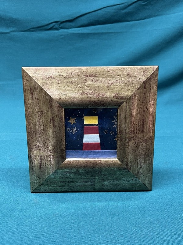 Kay Koeper Sorensen Framed Lighthouse Quilt Art 3.5″ x 3.5″ (3)