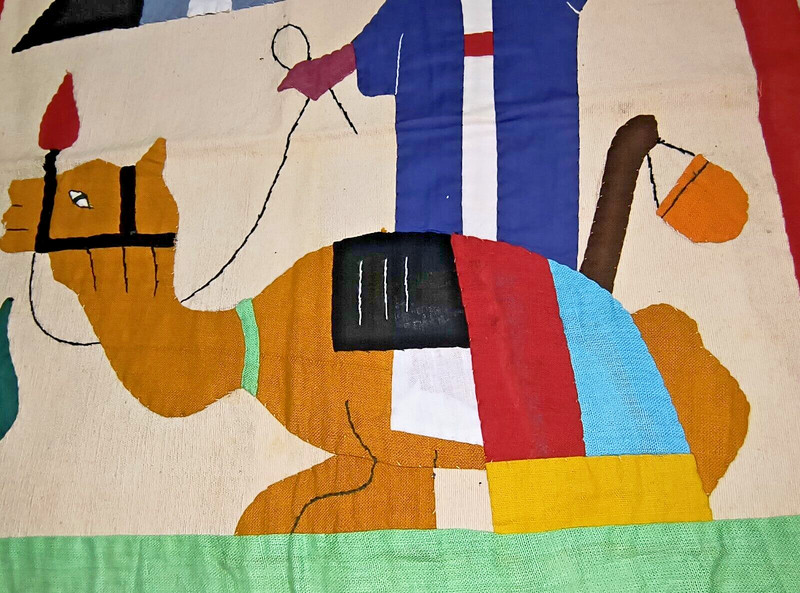 Unique, Handmade Egyptian Khayamiya Appliqué Textile Art/Patchwork Quilt/Embroid gallery