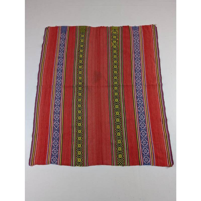 Vintage Peruvian Andean Handwoven Frazada (manta) Cloth 54x47in