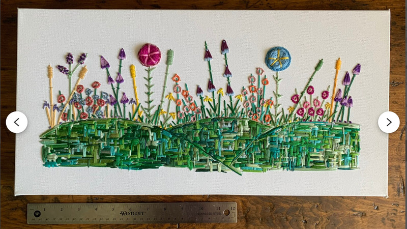 embroidered flower art gallery