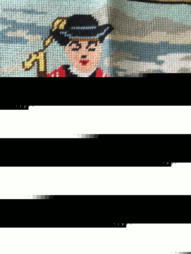 Vtg Hungarian Shepherd Tapestry Needlepoint Goblen Art 13×17″ Fiber Art OOAK Gif