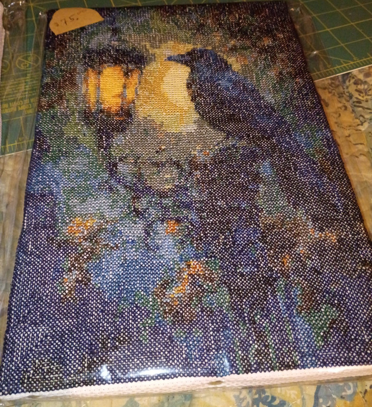Finished Counted Cross Stitch Stretched On Wooden Frame
