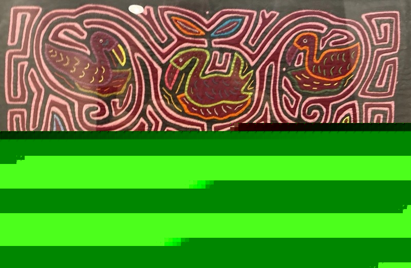 Beautiful Set of 2 Framed Molas- San Blas Island Panama Kuna Folk Art 20¾”×16½" gallery