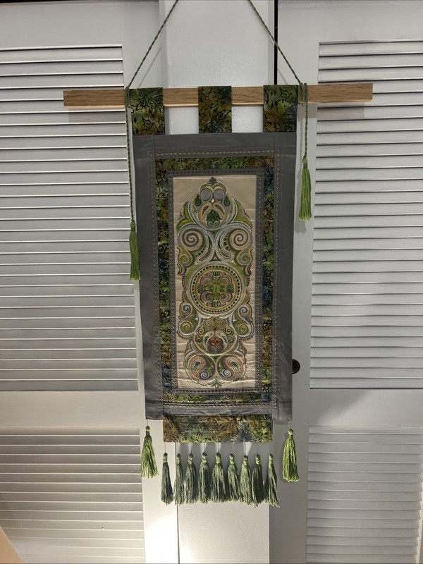 Vintage Boho Fiber Art Wall Hanging India Interlude Inc N.J.