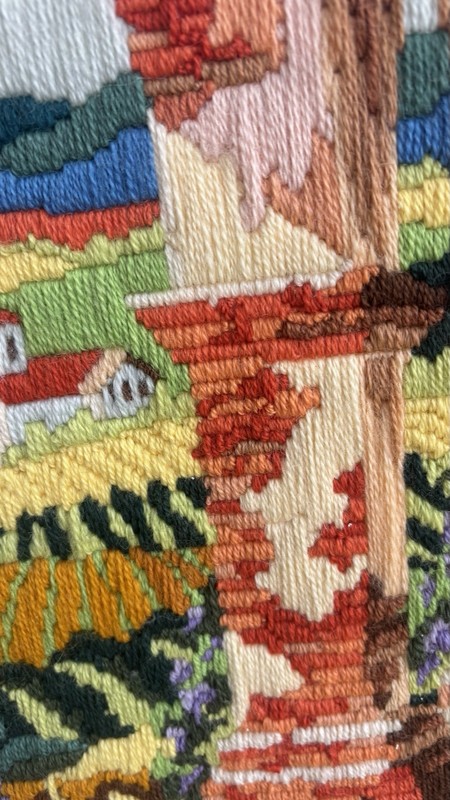 Wine Country Vineyard Rainbow Wool Needlepoint Tapestry 16x20 Wall Art Decor gallery