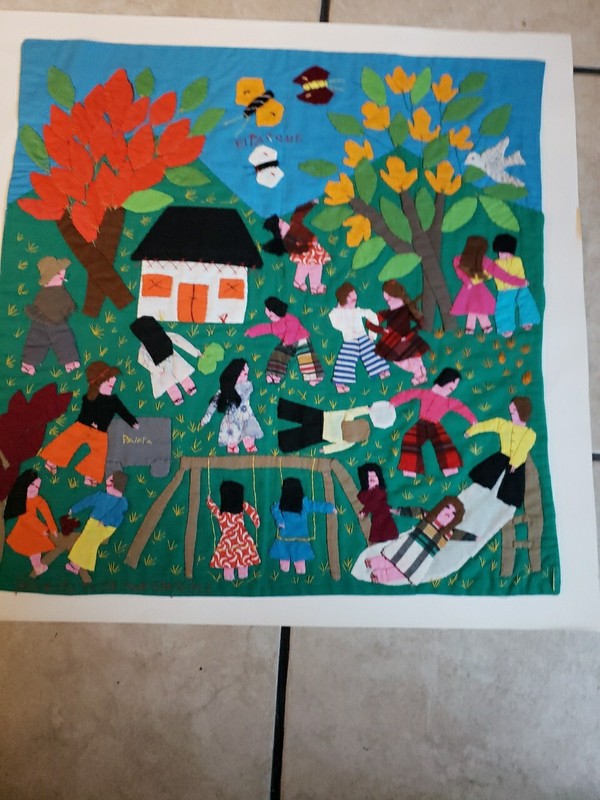 Hand Sewn Folk Art Textile «Taller-Sta-Rosa»Mariela Lopez. México «El Parque»