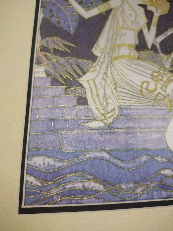 Susho Silk Art "Woman With Swans" Apres Ting Shao Kuang, Matter & Frame Ready gallery