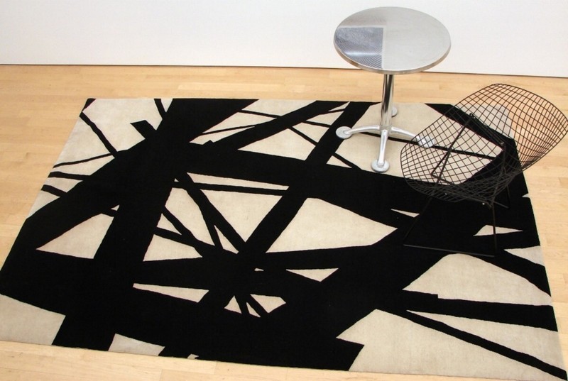 JAMES WELLING 'New Abstraction #1A', 1998 SIGNED Ltd. Ed. Silk Artist Rug *NEW*