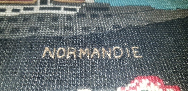 SS Normandie (Normandy) Unique French Ocean Liner Tapestry Art 22" 18" gallery