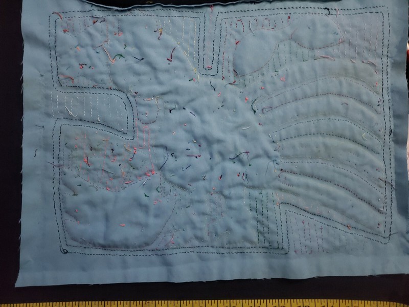 authentic a rooster pattern mola unframed panel handmade embroidery Panama 1485 gallery